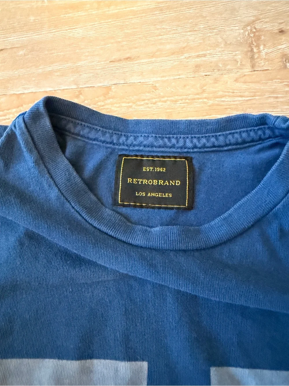 Free People Original Retrobrand Super RARE Yale Blue Long Sleeve Tee